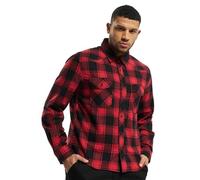 Brandit Check Shirt Long Sleeve, color: red/black, size: S