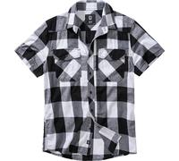 Brandit Checkshirt Camisa de manga corta, Blanco/Negro, Talla 7XL