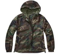 Brandit Cortavientos Verano Para Mujer Casual Senderismo Chaqueta Woodland Camo