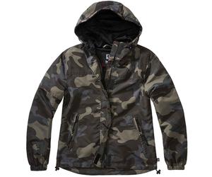 Brandit Damen Windbreaker Verstärker Frontzip Regenjacke Mit Kapuze Wetterjacke