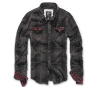 Brandit Duncan Check Shirt Long Sleeve, color: brown-black, size: XXL