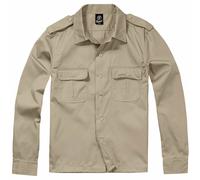 Brandit Camisa US de manga larga beige para hombres Talla 4XL