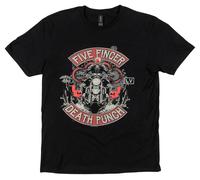 Brandit Five Finger Death Punch Biker Skully Camiseta Negro M hombres