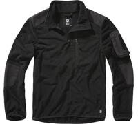 Brandit Fleece Ripstop Suéter de media cremallera, negro, Talla 3XL