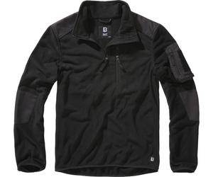 Brandit Fleece Ripstop Suéter de media cremallera, negro, Talla 7XL