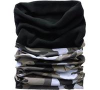 Brandit Fleece Sombreros multifuncionales, Negro/Gris/Blanco, Talla única