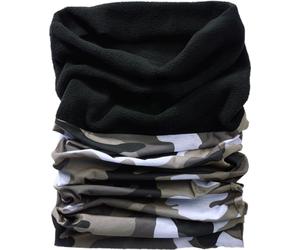 Brandit Fleece Sombreros multifuncionales, Negro/Gris/Blanco, Talla única
