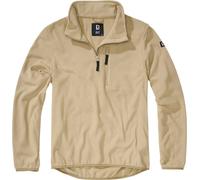 Brandit Fleece Suéter de media cremallera, beige, Talla S