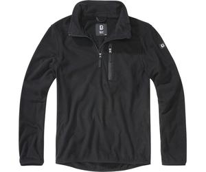 Brandit Fleece Suéter de media cremallera, negro, Talla 6XL