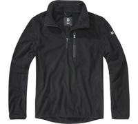 Brandit Fleece Suéter de media cremallera, negro, Talla S