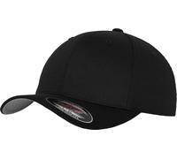 Flexfit 6277-Flexfit Wooly Combed Gorra de béisbol Unisex adulto, Negro (black), L-XL