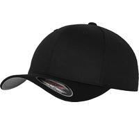 Brandit Flexfit Wooly Combed Cap, negro/gris, Talla S/M