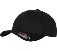 Flexfit 6277-Flexfit Wooly Combed Gorra de béisbol Unisex adulto, Negro (blk/blk), S-M