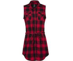 Brandit Gracey Camisa larga sin mangas, negro-rojo, tamaño M para Mujer