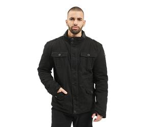 Brandit Hombre Britannia Chaqueta de Invierno Chaqueta Rompevientos | Chaqueta retro para hombre con capucha oculta, cuello alto y forro de algodón
