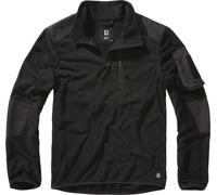 Brandit Hombres Fleecepullover Fleece Troyer Ripstop Negro M