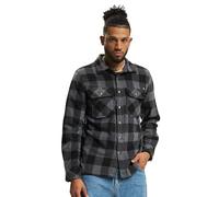 Brandit Jeff Fleece Shirt Long Sleeve, color: black/grey, size: M
