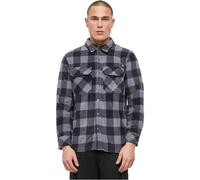 Brandit Jeff Fleece Shirt Long Sleeve, Color: Black/Grey, Size: S
