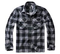 Brandit Jeff Fleece Camisa, negro-gris, tamaño 3XL para Hombres