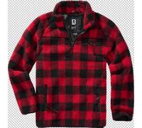 Brandit Teddyfleece Jersey, negro/rojo, Talla L