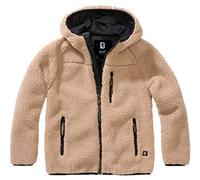 Brandit Chaqueta infantil Teddyfleece con capucha color camel talla 134/140