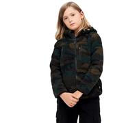 Brandit Kids Teddyfleece Jacket Hooded, color: woodland, size: 170/176