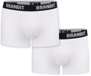 Brandit Logo Boxers - Pack de 2, Blanco, Talla L