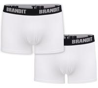 Brandit Logo Boxers - Pack de 2, Blanco, Talla XL