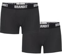 Brandit Logo Boxers - Pack de 2, negro, Talla S