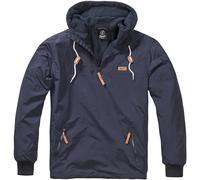 Brandit Lucas Cortaviento Cálido Soft Shell Capucha Prueba Viento Chaqueta Navy