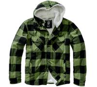 Brandit Lumber Chaqueta Capucha Franela Ropa De Calle Sudadera Negro/Aceituna