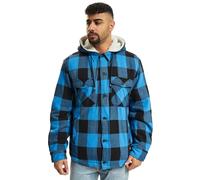 Brandit Lumber Jacket Hooded, Hombre, negro+azul, S