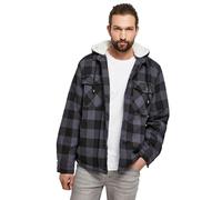 Brandit Lumber Jacket Hooded, Hombre, negro/gris, 3XL