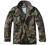 Brandit M65 Feldjacke US Chaqueta Impermeable Woodland Parka con Capucha