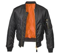 Brandit Chaqueta MA1 Classic Negro Talla M para hombre