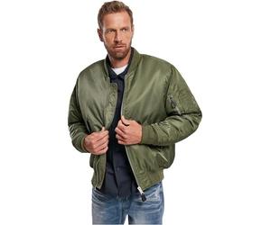 Brandit MA1 Hombre Cazadora Bomber Negro 100% Nailon