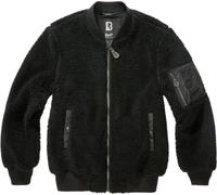 Brandit MA1 Sherpa Chaqueta de forro polar Teddy, negro, Talla L