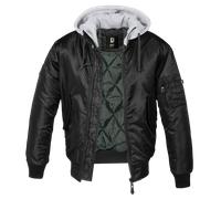 Brandit MA1 Sweat Chaqueta con capucha, negro/gris, Talla 6XL