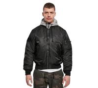 Brandit MA1 Sweathood Hombre Cazadora Bomber Negro 100% Nailon
