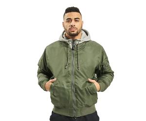 Brandit MA1 Sweathood Hombre Cazadora Bomber Negro 100% Nailon