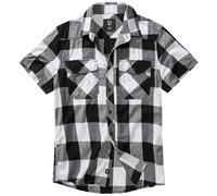 Brandit Checkshirt Camisa de manga corta, negro-blanco, tamaño S para Hombres