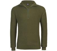Brandit Marine Suéter Troyer Hombres Casual Pescar Deber Militar Aceituna Oliva