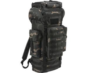 Brandit Molle Battle Mochila, negro/camuflaje, Talla 65 litros
