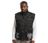 Brandit Motörhead Bastards - Ranger Vest Hombre Chaleco Negro 80% poliéster, 20% algodón