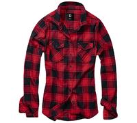 Brandit Amy Flanell Ladies Camisa, negro-rojo, tamaño XL para Mujer
