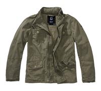 Brandit Niños Britannia Chaqueta Algodón Vintage Abrigo Encapuchado Oliva