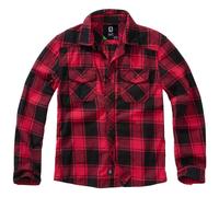 Brandit Niños Comprobar camisa Ligero Franela Corte recto Manga larga Rojo/Negro