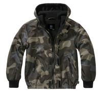 Brandit Niños Cortavientos Cremallera frontal Impermeable Chaqueta Dark Camo