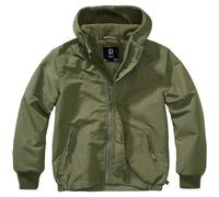 Brandit Niños Cortavientos Cremallera Impermeable Chaqueta Forro polar Oliva