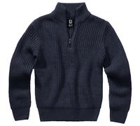 Brandit Niños Marine Pullover Troyer Ajuste regular Manga largas Azul Marino
